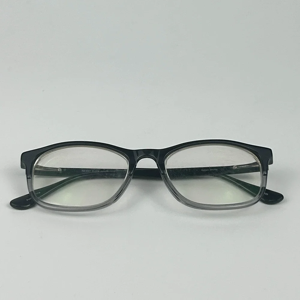 Robert Mitchel RM 8001 Mens Eyeglasses Frame Black Fade Full Rim 54-18-145 mm
